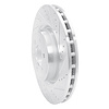 E-Line Drilled & Slotted Silver Brake Rotor, 2003-2017 Mopar, Position: Front Right - image 1