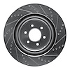 E-Line Drilled & Slotted Silver Brake Rotor, 2003-2017 Mopar, Position: Rear Left - image 1
