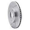 E-Line Drilled & Slotted Silver Brake Rotor, 2007-2017 Fits Multiple Makes/Models, Position: Front Left - image 1