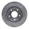 E-Line Drilled & Slotted Silver Brake Rotor, 2007-2017 Fits Multiple Makes/Models, Position: Front Left - image 2