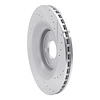 E-Line Drilled & Slotted Silver Brake Rotor, 2008-2014 Mopar, Position: Front Left - image 1