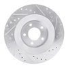 E-Line Drilled & Slotted Silver Brake Rotor, 2008-2014 Mopar, Position: Front Left - image 2