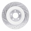 E-Line Drilled & Slotted Silver Brake Rotor, 2008-2014 Mopar, Position: Front Right - image 3