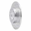 E-Line Drilled & Slotted Silver Brake Rotor, 2013-2016 Mopar, Position: Rear Left - image 3
