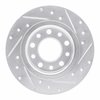 E-Line Drilled & Slotted Silver Brake Rotor, 2013-2016 Mopar, Position: Rear Left - image 4