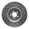 E-Line Drilled & Slotted Silver Brake Rotor, Fits Select Mopar, Position: Front Left - image 1
