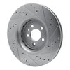 E-Line Drilled & Slotted Silver Brake Rotor, Fits Select Mopar, Position: Front Left - image 4