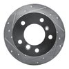 E-Line Drilled & Slotted Silver Brake Rotor, 2002-2018 Fits Multiple Makes/Models, Position: Rear Left - image 2