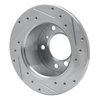 E-Line Drilled & Slotted Silver Brake Rotor, 2002-2018 Fits Multiple Makes/Models, Position: Rear Left - image 3