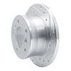 E-Line Drilled & Slotted Silver Brake Rotor, 2002-2018 Fits Multiple Makes/Models, Position: Rear Right - image 1