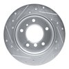 E-Line Drilled & Slotted Silver Brake Rotor, 2002-2018 Fits Multiple Makes/Models, Position: Rear Right - image 3