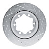 E-Line Drilled & Slotted Silver Brake Rotor, 2002-2006 Fits Multiple Makes/Models, Position: Rear Left - image 1