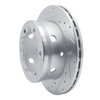 E-Line Drilled & Slotted Silver Brake Rotor, 2002-2006 Fits Multiple Makes/Models, Position: Rear Left - image 2