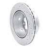 E-Line Drilled & Slotted Silver Brake Rotor, 2002-2006 Fits Multiple Makes/Models, Position: Rear Right - image 1