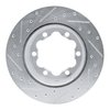 E-Line Drilled & Slotted Silver Brake Rotor, 2002-2006 Fits Multiple Makes/Models, Position: Rear Right - image 2