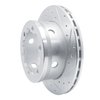 E-Line Drilled & Slotted Silver Brake Rotor, 2002-2006 Fits Multiple Makes/Models, Position: Rear Right - image 4