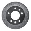 E-Line Drilled & Slotted Silver Brake Rotor, 2002-2006 Fits Multiple Makes/Models, Position: Front Left - image 2