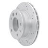 E-Line Drilled & Slotted Silver Brake Rotor, 2002-2006 Fits Multiple Makes/Models, Position: Front Right - image 4