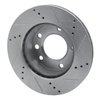 E-Line Drilled & Slotted Silver Brake Rotor, 2002-2006 Fits Multiple Makes/Models, Position: Front Left - image 4