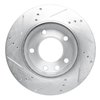 E-Line Drilled & Slotted Silver Brake Rotor, 2002-2006 Fits Multiple Makes/Models, Position: Front Right - image 2