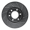 E-Line Drilled & Slotted Silver Brake Rotor, Fits Select Fits Multiple Makes/Models, Position: Front Left