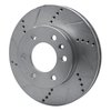 E-Line Drilled & Slotted Silver Brake Rotor, Fits Select Fits Multiple Makes/Models, Position: Front Left - image 2