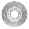 E-Line Drilled & Slotted Silver Brake Rotor, Fits Select Fits Multiple Makes/Models, Position: Front Right - image 4