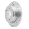 E-Line Drilled & Slotted Silver Brake Rotor, 2006-2018 Fits Multiple Makes/Models, Position: Rear Right - image 2