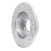 E-Line Drilled & Slotted Silver Brake Rotor, 2006-2018 Fits Multiple Makes/Models, Position: Rear Right - image 4