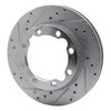 E-Line Drilled & Slotted Silver Brake Rotor, 1988-2000 Fits Multiple Makes/Models, Position: Front Left - image 3