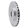 E-Line Drilled & Slotted Silver Brake Rotor, 1984-1995 Mopar, Position: Front Left - image 1