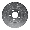 E-Line Drilled & Slotted Silver Brake Rotor, 1984-1995 Mopar, Position: Front Right - image 1