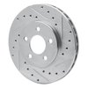 E-Line Drilled & Slotted Silver Brake Rotor, 1984-1995 Mopar, Position: Front Right - image 2