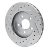 E-Line Drilled & Slotted Silver Brake Rotor, 1984-1995 Mopar, Position: Front Right - image 4