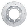 E-Line Drilled & Slotted Silver Brake Rotor, 1980-1993 Mopar, Position: Front Right - image 1