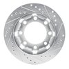 E-Line Drilled & Slotted Silver Brake Rotor, 1975-1993 Mopar, Position: Front Left - image 2