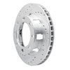 E-Line Drilled & Slotted Silver Brake Rotor, 1975-1993 Mopar, Position: Front Left - image 4