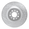 E-Line Drilled & Slotted Silver Brake Rotor, 2015-2021 Mopar, Position: Front Left - image 1
