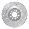 E-Line Drilled & Slotted Silver Brake Rotor, 2015-2021 Mopar, Position: Front Right - image 1