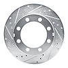 E-Line Drilled & Slotted Silver Brake Rotor, 1977-1993 Fits Multiple Makes/Models, Position: Front Left - image 1