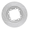 E-Line Drilled & Slotted Silver Brake Rotor, 1992-2000 Fits Multiple Makes/Models, Position: Front Right - image 1