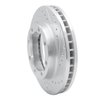 E-Line Drilled & Slotted Silver Brake Rotor, 1992-2000 Fits Multiple Makes/Models, Position: Front Right - image 2