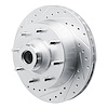 E-Line Drilled & Slotted Silver Brake Rotor, 1973-1977 Mopar, Position: Front Left - image 1