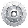 E-Line Drilled & Slotted Silver Brake Rotor, 1973-1977 Mopar, Position: Front Right - image 1