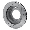 E-Line Drilled & Slotted Silver Brake Rotor, 1973-1993 Mopar, Position: Front Left - image 1