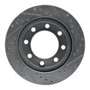 E-Line Drilled & Slotted Silver Brake Rotor, 1971-1997 Mopar, Position: Front Left - image 2