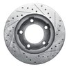 E-Line Drilled & Slotted Silver Brake Rotor, 1980-1993 Mopar, Position: Front Left - image 2