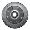 E-Line Drilled & Slotted Silver Brake Rotor, 1978-1997 Mopar, Position: Front Left - image 1