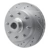 E-Line Drilled & Slotted Silver Brake Rotor, 1978-1997 Mopar, Position: Front Left - image 2