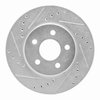 E-Line Drilled & Slotted Silver Brake Rotor, 1986-1990 Mopar, Position: Front Left - image 2
